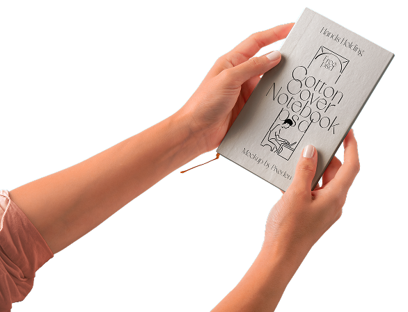 Hands holding a book